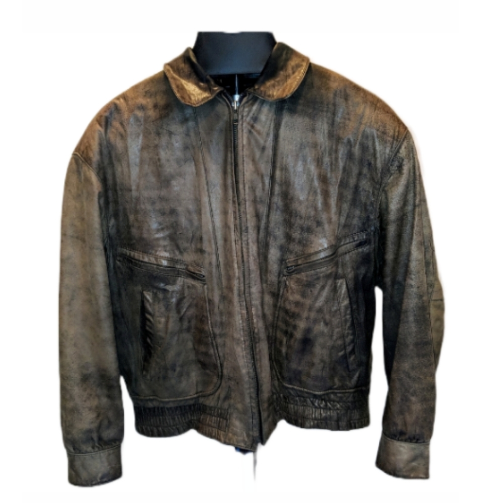 Vintage Luis Alvear Leather Pilot Jacket